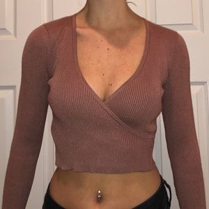 Cropped Long Sleeve Top